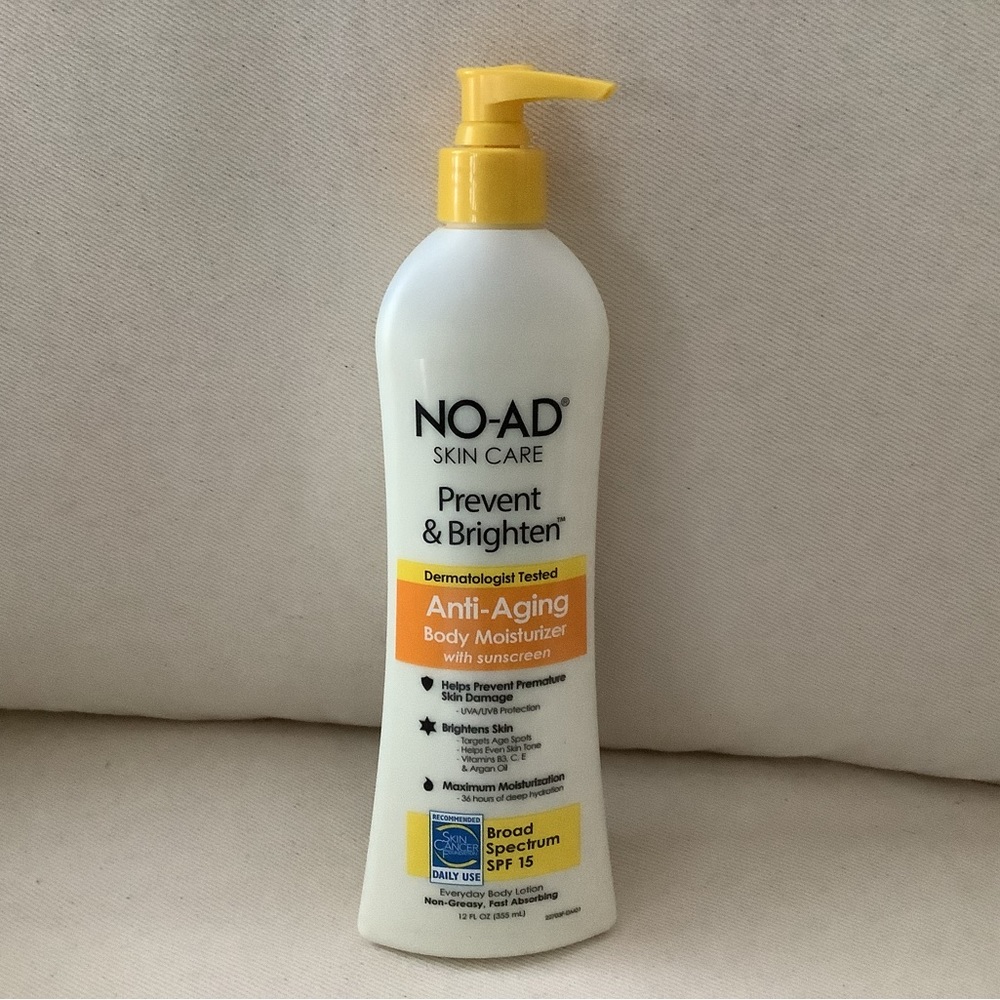 NO-AD Skin Care Prevent & Brighten Anti-Aging Body Moisturizer with SPF15 -RARE